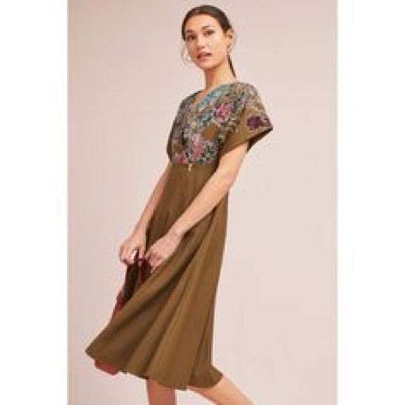 Anthropologie Dresses & Skirts - |ANTHRO| Hemant & Nandita Velvet Floral Midi